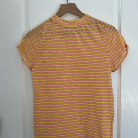 We The Free Striped, Short Sleeve Ladies’ Tee | pink/yellow | L - Picture 4 of 7